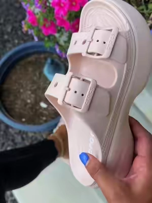 Crocs Saturday Two-Strap Platform Sandals. #Crocs #PlatformSandals #SummerSandals #ComfortStyle #TikTokShop 