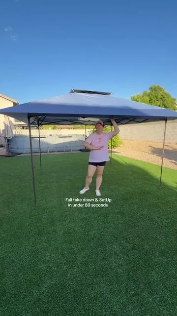 If you are hosting a backyard BBQ, heading to the park, or just trying to beat the heat, This premium 13x13ft pop-up canopy gives you a massive 169 square feet of instant shade without the usual setup headache. Why it’s a total game-changer:  Effortless Setup: A true smart-folding design that goes up in minutes without missing parts.  Massive Coverage: Plenty of room to shade the whole family, a full patio set, or the tailgate line.  Roll & Go: Includes a heavy-duty storage bag with built-in wheels so you never have to carry a heavy tent again. #canopy #popupcanopy #outdoorliving #shade #tiktokshopcreatorpicks 