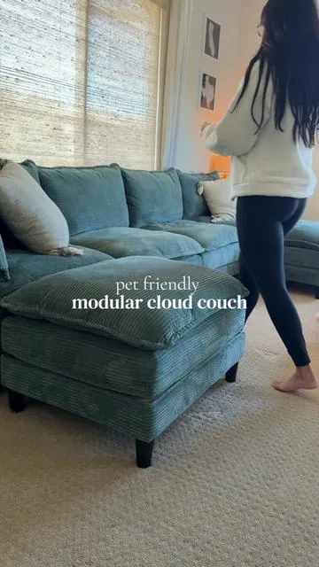 Answering my most asked question about this couch 🐶🐱 #cloudcouch #modularsofa #petfriendlycouch #pethome #tiktokshopsummersale 