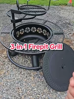 Upgrade your outdoor game with This outvue 3-in-1 Firepit Grill! #firepit #grill #outdoorcooking #tiktokshopsummersale #tiktokshopcreatorpicks 