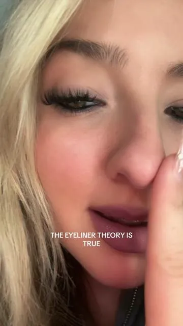 I’m telling you, the eyeliner theory is 1000% true lol #eyelinertheory #eyeliner #makeup #makeuphack #eyelinerhacks 