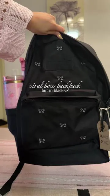 The prettiest 🎀🖤✨ @Tillys @JanSport #bowbackpack #jansportbackpack #jansportbowbackpack #ad #tiktokshopsummersale 