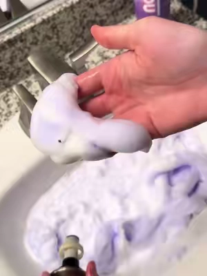 Monthly drain clean I love this stuff #drainclean #satisfying #cloudclean 