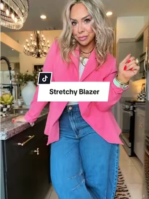The blazer that gives ✨CEO energy✨tailored look, stretchy fabric, but comfy to wear all day @Imily Bela @Imily Bela US #blazers #stretchyblazer #midsizeoutfits #summerwins #midsizefashion 