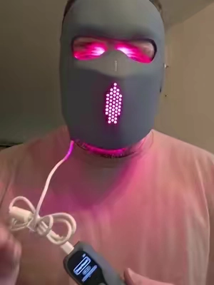 MyHalos Red Light Therapy Face Mask - LED Light Therapy Device with Nir-Infrared (1072 nm), Red (633 nm) & Blue (460 nm) Light - Anti-Aging Skin Treatment for Wrinkles & Fine Lines