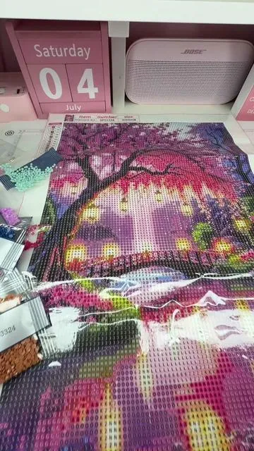 Diamond Painting Cherry Blossom Tree #diamondpainting #DiamondArt #cherryblossom 