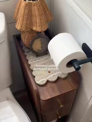 ✨🤎 #bathroomstorage #storagehacks #bathroomdecor #bathroomaesthetic #bathroomorganization 