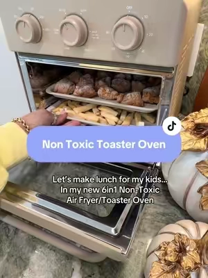 Where was this thing when I was in College?  The nontoxic 6in1 air fryer toaster oven from Our Place! @QVC, Inc #airfryer #toasteroven #qvc #tiktokshopsummersale #tiktokshopcreatorpicks 