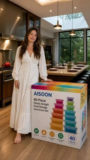 ¡Summer deal alert! Grab this AISOON 40-piece food storage set, perfect for work meetups or meal prep. All sizes included, amazing quality, super reputable brand. Tap the orange cart before they sell out fast! #TikTokDeals #AISOONFinds #FoodStorageHacks #SummerSaleFinds