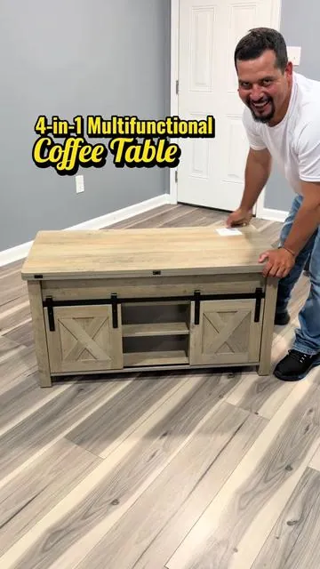 SIKAIC 4 in 1 Multi-function #table #dinningtable #coffeetable #coffeetabledecor #centrodemesa 