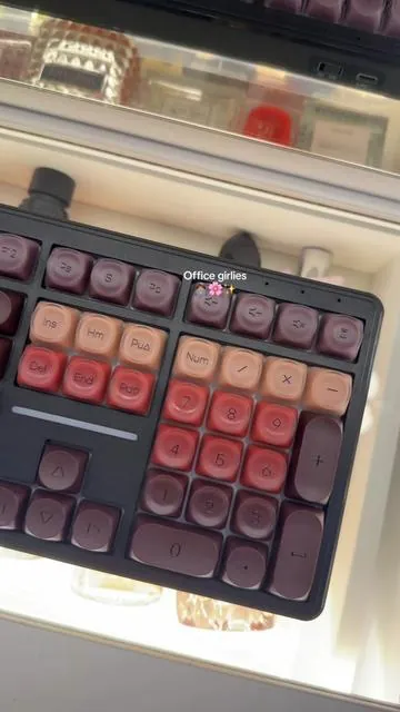 This lipstick color keyboard 🌸🤎#CapCut #keyboard #keyboardasmr #officeessentials #workfromhome @FURYCUBE Official Store 