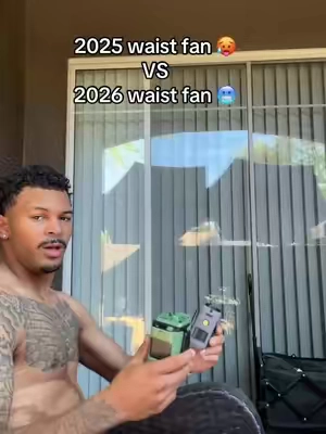 The upgrade between the 2025 and 2026 version is insane 🥶🤯 #waistfan #bluecollar #portablefan 