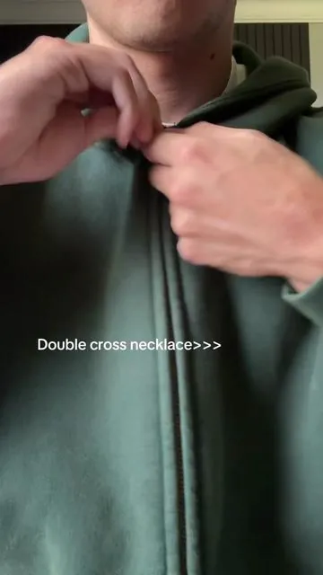 Double cross necklace #necklace #jewlery 