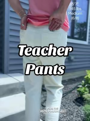 Teacher pants! Comfortable, stretchy pants with all the pockets. Teachers, you’re going to love these pants! #teacherpants #teacheroutfitinspo #teachers #teachersoftiktok #tiktokshopcreatorpicks @Flamingals 