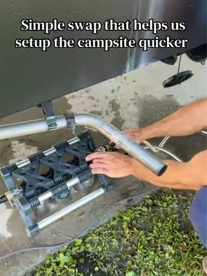 Adding quick connects to our RV water setup just allows us to get to grilling and enjoying faster. #rvlife #camperlife #fulltimerv #rvtiktok #rvtips 