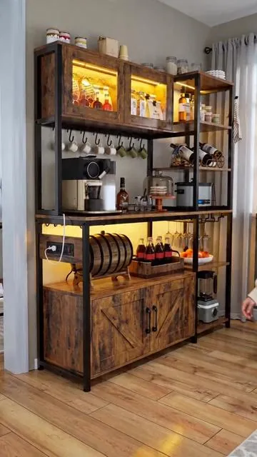 POV: Your kitchen just leveled up 🛠️ This 45.3" farmhouse rack has EVERYTHING—LED lights, power outlets, AND storage! 🤯 #weeklydeals #payday #KitchenGoals #FarmhouseVibes #HomeDecor #TikTokMadeMeBuyIt