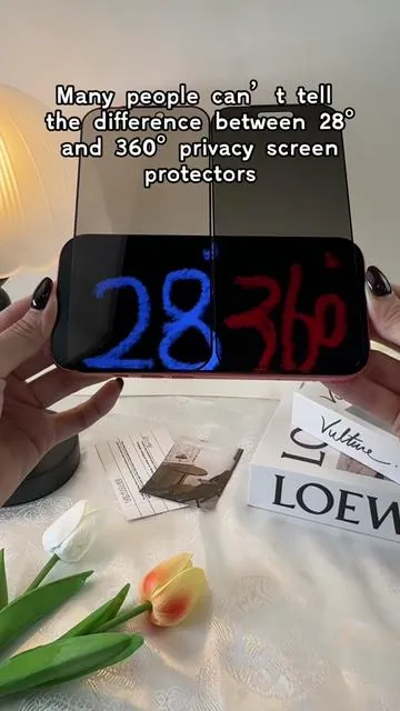 A video showing you the difference between standard privacy screens and full-coverage privacy screens.#dealsforyoudays #summerwins #thememorialdays #iphone #fyp 