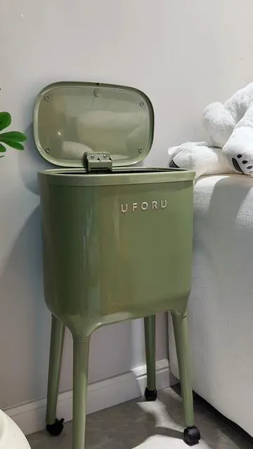 The high-legged trash can lets you throw trash without bending over all the time.#trashcan #tiktokshop #kitchen #bathroom #home 