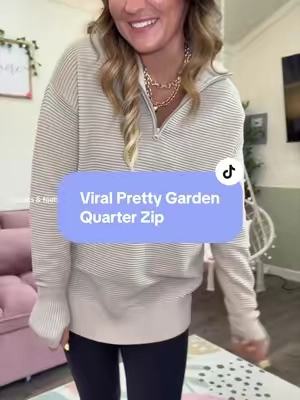 This viral quarter zip from @PrettyGarden is worth the hype!! It will sell out again this year! Grab it in your color before they sell out! 