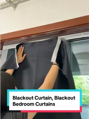 You just measure,cut,and stick it directly to the window.No damage to the walls at all. #curtains #summervibes #globalpicks #tiktokshop #blackoutcurtain 