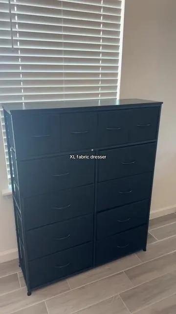 Super easy to build! #fabricdresser #dresser #closetorganization 