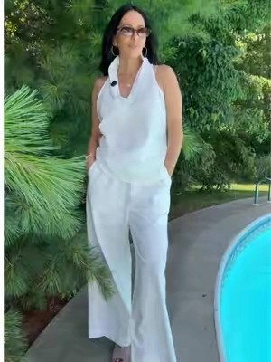 STOP! This cotton linen set is INCREDIBLE! Say hello to summer event affordable fashion right here. 