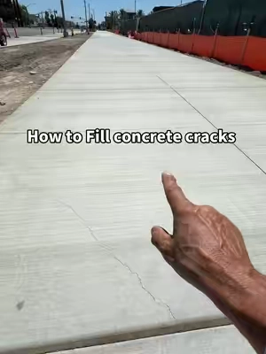 Easily fill the cracks in your concrete driveway, patios and sidewalks. #concreterepair #concrete #homemaintenance #diyrepair #homerepair @Magic Crack Filler 