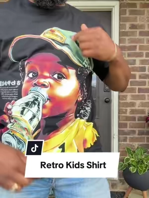 Retro Kids Print Shirt.  #tiktokshopsummersale 