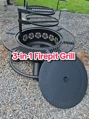 Upgrade your yard with this 3-in-1 Firepit Grill before it's gone! #firepit #grill #outdoorcooking #tiktokshopsummersale #tiktokshopcreatorpicks 