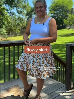 Cute flowy skirt for summer. #skirt #flowyskirt #summerskirt #womensfashion 