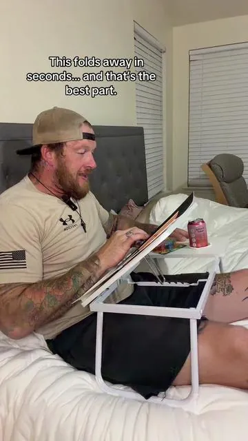 POV: You needed a table that works literally anywhere. 🤯 This adjustable foldable table has become my go-to for working, eating, reading, gaming, or watching TV from the couch or bed. The height adjusts in seconds, it folds away when you’re done, and it even has a built-in cup holder so your drink stays put. 🙌 Perfect for small spaces, apartments, dorms, or anyone who wants a portable desk without taking up extra room. Once you start using it, you’ll wonder how you lived without it. 🛒 Grab yours before they’re gone! #Summervibes #TikTokMadeMeBuyIt, #HomeFinds, #AmazonFinds, #WorkFromHome, 