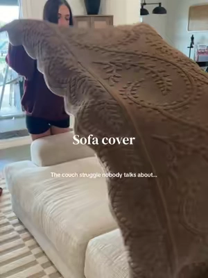 Because couches deserve protection too #sofacover #couchcover #furnitureprotection #couchprotection #washable 