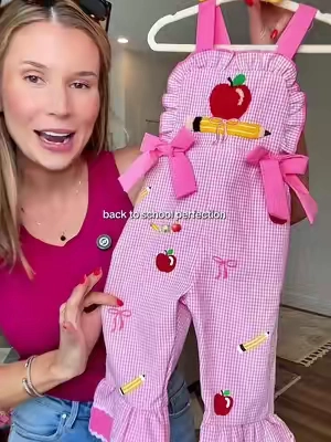 This jumpsuit is perfect for back to school! #BackToSchool #GirlMom #GirlsClothes #tiktokshopcreatorpicks 