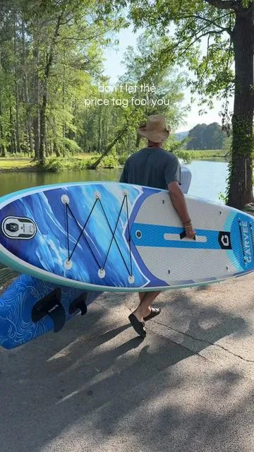 I didn’t realize how much I needed something that forced me to slow down until I started paddle boarding. 🌊☀️ Everything you need comes in one kit, so it’s super easy to get started. #paddleboard #paddleboarding #sup #lakelife 