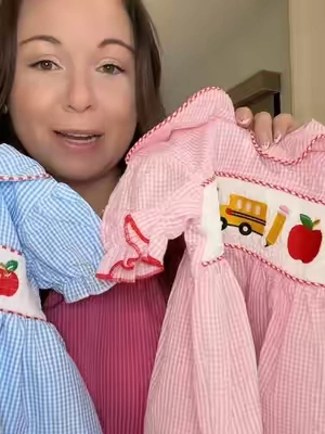 The perfect first day of school dress! 🥹📚🍎✏️ #firstdayofschool #backtoschool #firstdayofschooloutfit #preschool #kindergarten 