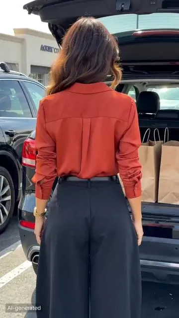 Stop scrolling! 🛑 The ultimate office trouser hack for curvy girls. 💼✨
 #workwear #officeoutfit #widelegpants #targetfinds #curvyfashion #fitcheck #corporatestyle