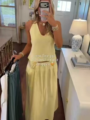 free 3 day shipping AND 15% linen/85% cotton!😍 INSANE find y'all! This one will go fast! One of my fav FP inspired finds of all time!!💛 wearing size M and I'm 5'9! #linenset #skirtset #vacationoutfit #pinterestoutfit #boujeeonabudget 