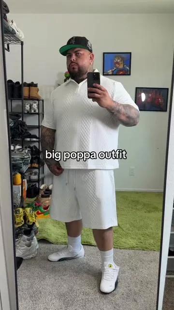 Polo and shorts matching men’s set #fypagee #mensstyle #fashiontiktok 