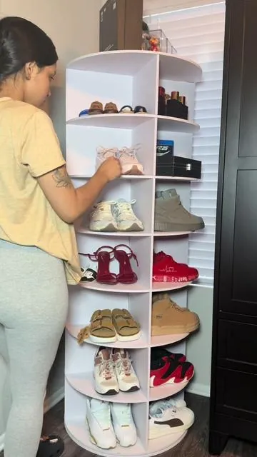 La zapatera giratoria más viral de tiktok 🙌🏻🙌🏻🙌🏻#zapatera #shoerackorganizer #organizer #homeorganization #rotatingshoerack 