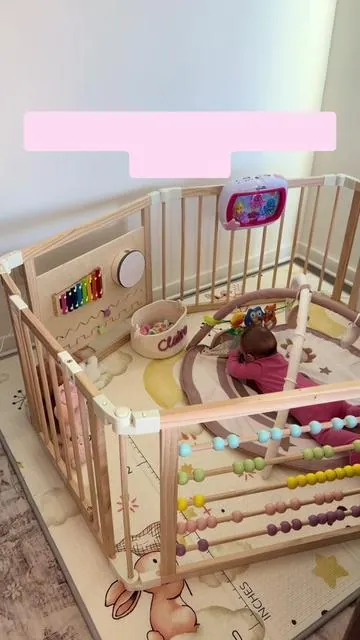 Baby jail but make it cute 🤌🏼 love how this one has little toys she can play with 🥰 #firsttimeparents #firsttimemom #babygirl 