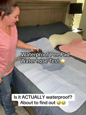 I thought “waterproof” was just marketing… until I grabbed the garden hose. 😳 I soaked this Improvia washable underpad on purpose, and the water stayed on top instead of soaking through. Whether you’re protecting a mattress, couch, pet bed, or furniture, seeing it in action is what convinced me. #tiktokshopcreatorpicks #summeressentials #tiktokshopsummersale #momsoftoddlers #kids 