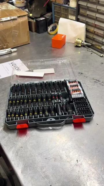 VEVOR 80-Piece High Quality Hardware Multi Nut Driver Set - Metric & SAE Sizes, Socket Adapters, Bit Holder, Wing Nut Driver, Universal Sockets, Quick Release Extension, Power Bits, Storage Box - Durable Work Tools for Appliance Installation@@VEVOR Home Improvement##nutdriverset##mechaniclife##sockets##worktools##mechaniclife@VEVOR Store 