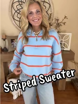 I’m in a small in this cute striped sweater from @fisoew_us @Fisoew Clothing #sweater #casualoutfits #outfitinspo #OOTD #over50 
