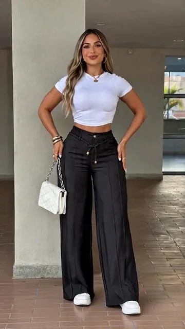 Summer essential alert! 🚨 These wide-leg trousers are *so* easy to wear—no ironing needed! ✨ High-waist + drawstring? YES. #weeklydeals #payday #SummerOutfit #WideLegPants #TikTokFashion #ElegantCasual #ZeroIroning