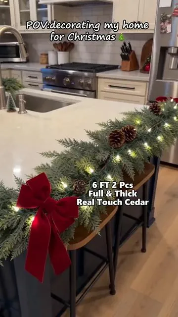 Grab these (2 Pcs) 6 foot cedar garlands now so you have them in plenty of time to decorate for the holidays!#SummerTurnUp#DealsForYouDay#cedargarland#christmasgarland#viralgarland#TikTokShopBlackFriday#christmas#christmasinjuly
