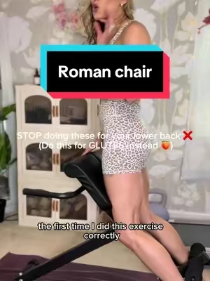If you want to grow the glutes, try doing this glute targeted extension in a Roman chair! @lifepro #glutesworkout #glutegrowth #romanchair #homegymequipment #glutesexercices 