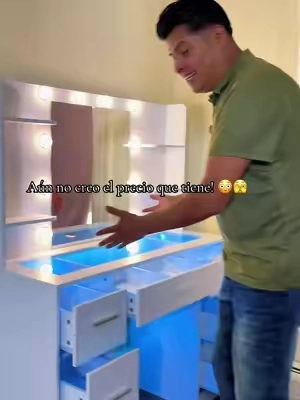 Aún no creo el precio que tiene este vanity!😳🫣 #vanity #dealsforyoudays #tiktokshopsummersale #makeupvanity #bedroomdecor 