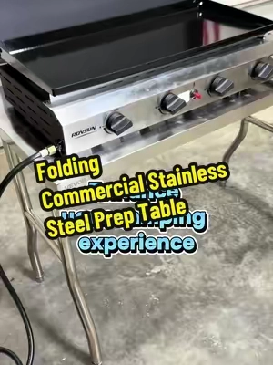 [DealsForYouDays] VEVOR Folding Commercial Stainless Steel Prep Table - 48x24 In Drop Down Rectangular Kitchen Table Workstation with Undershelf300 Ibs Load Capacity for Home KitchenRestaurantDrop Down Table. #camp #vevortools #stainlesssteel #table #foldingtable @VEVOR Store 