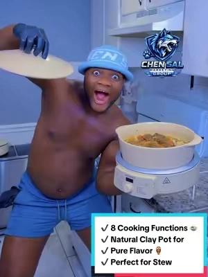 Cook healthier, easier, and tastier meals every day. 👨‍🍳 ✔️ 8 Smart Cooking Functions 🍲 ✔️ Natural Clay Pot for Pure Flavor 🏺 ✔️ Perfect for Stews, Rice & Pasta 🍚 ✔️ Digital Temperature & Timer Control ⏲️ ✔️ Oven & Stovetop Safe Ceramic 🔥 ✔️ Non-Toxic & Chemical-Free Materials 🌿 ✔️ Dishwasher-Safe for Easy Cleanup 🧼 ✔️ Stylish Design for Every Kitchen ✨ Enjoy homemade meals with less effort and more flavor. #ChenSal #MultiCooker #ClayPot #KitchenEssentials #HomeCooking   