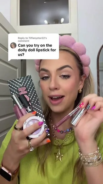 Replying to @Tiffanystar22 let’s try on the Dolly Doll Lipstick from the Pretty in Dolly Makeup Bundle from Buxom! #tiktokshopsummersale #tiktokshopcreatorpicks #buxom #makeupbundle #makeupcontent 
